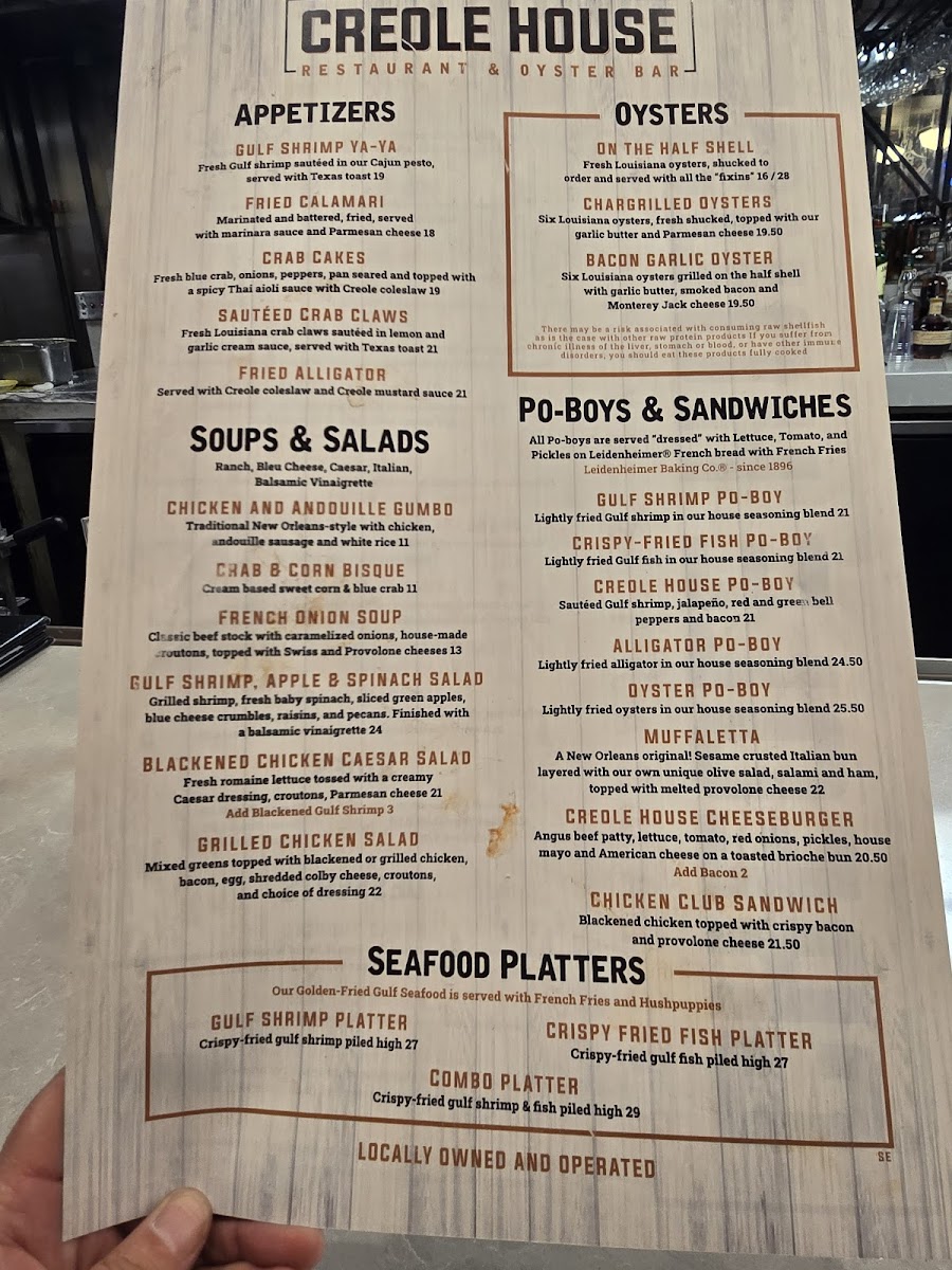 Creole House Restaurant & Oyster Bar Menu - Image 3