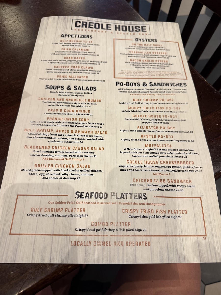 Creole House Restaurant & Oyster Bar Menu - Image 6
